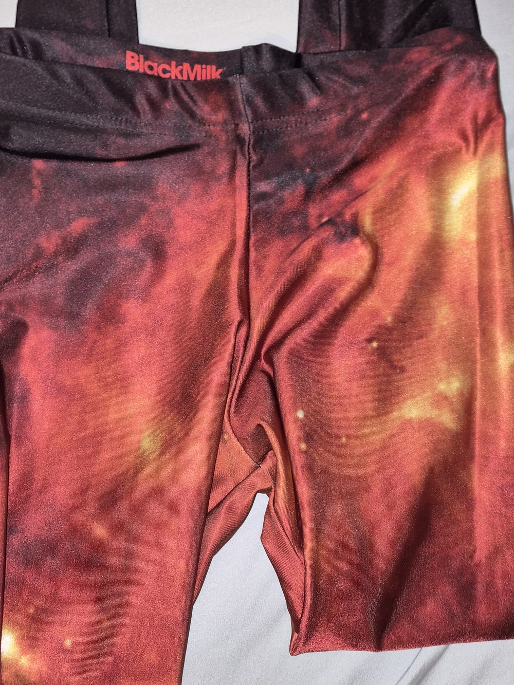 BlackMilk Red Galaxy Leggings